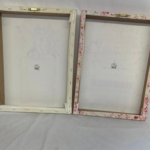 2 Pictures on canvas, pink and beige - Picture 2 of 5